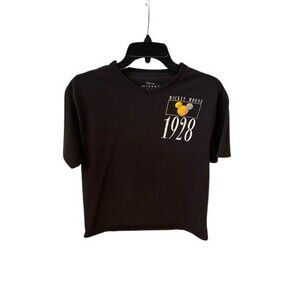 Disney Mickey Mouse 1928 Mens Black T-Shirt Size Large Neon Mickey